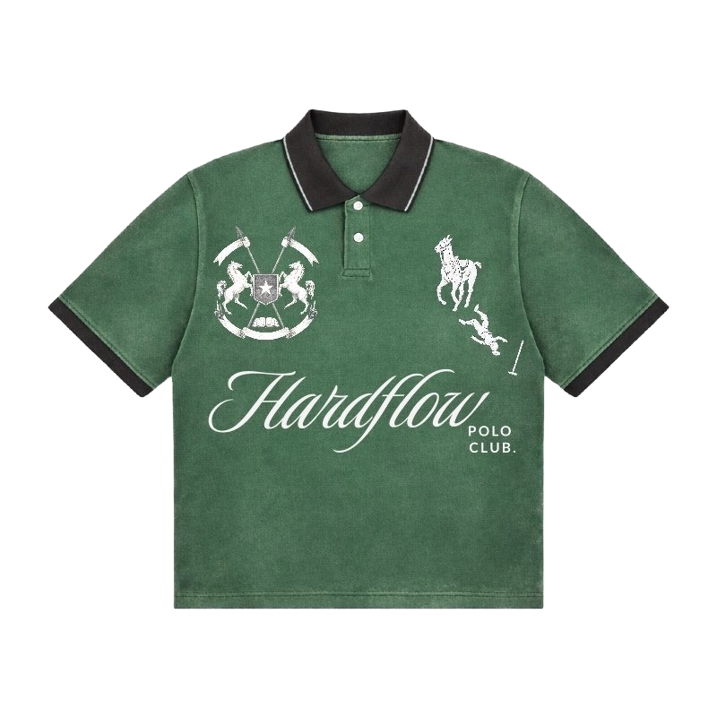 HardFlow Polo Club Crest Shirt – Forest Green
